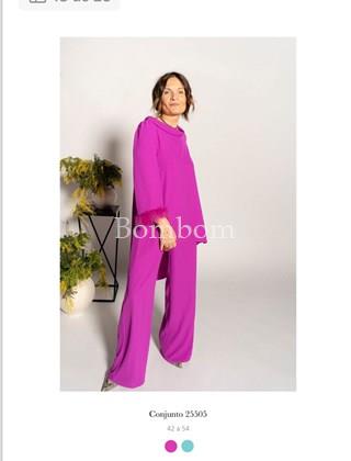 #conjunto de bluson y pantalón con pluma, ceremonia - Imagen 1