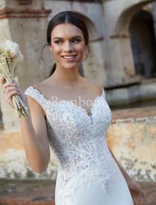 Morilee # vestido de novia blanco corte sirena - Imagen 1