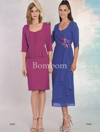 Vestido azul midi , con plumas en cintura - Imagen 1