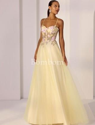 Vestido ceremonia amarillo - Imagen 1