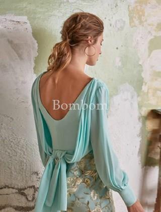 vestido ceremonia turquesa - Imagen 2