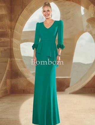 Vestido de madrina elegante color liso - Imagen 1