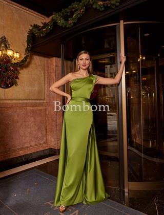 Vestido de madrina elegante verde #veni infantino 992505l - Imagen 2