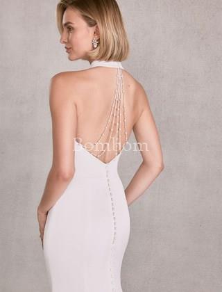 Vestido de novia cuello halter 15101 - Imagen 1