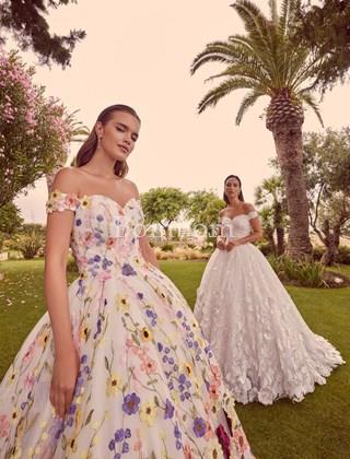 Vestido de novia flores multicolor modelo #Zamora - Imagen 2