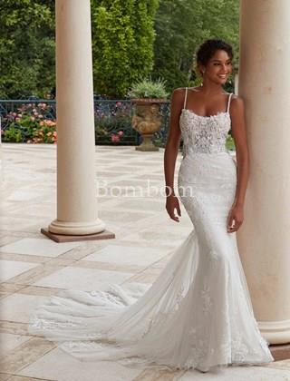#Vestido de novia marfil ,corte sirena corpiño transparente - Imagen 1