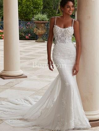 #Vestido de novia marfil ,corte sirena corpiño transparente - Imagen 2