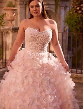 Vestido de novia rosa - Imagen 1