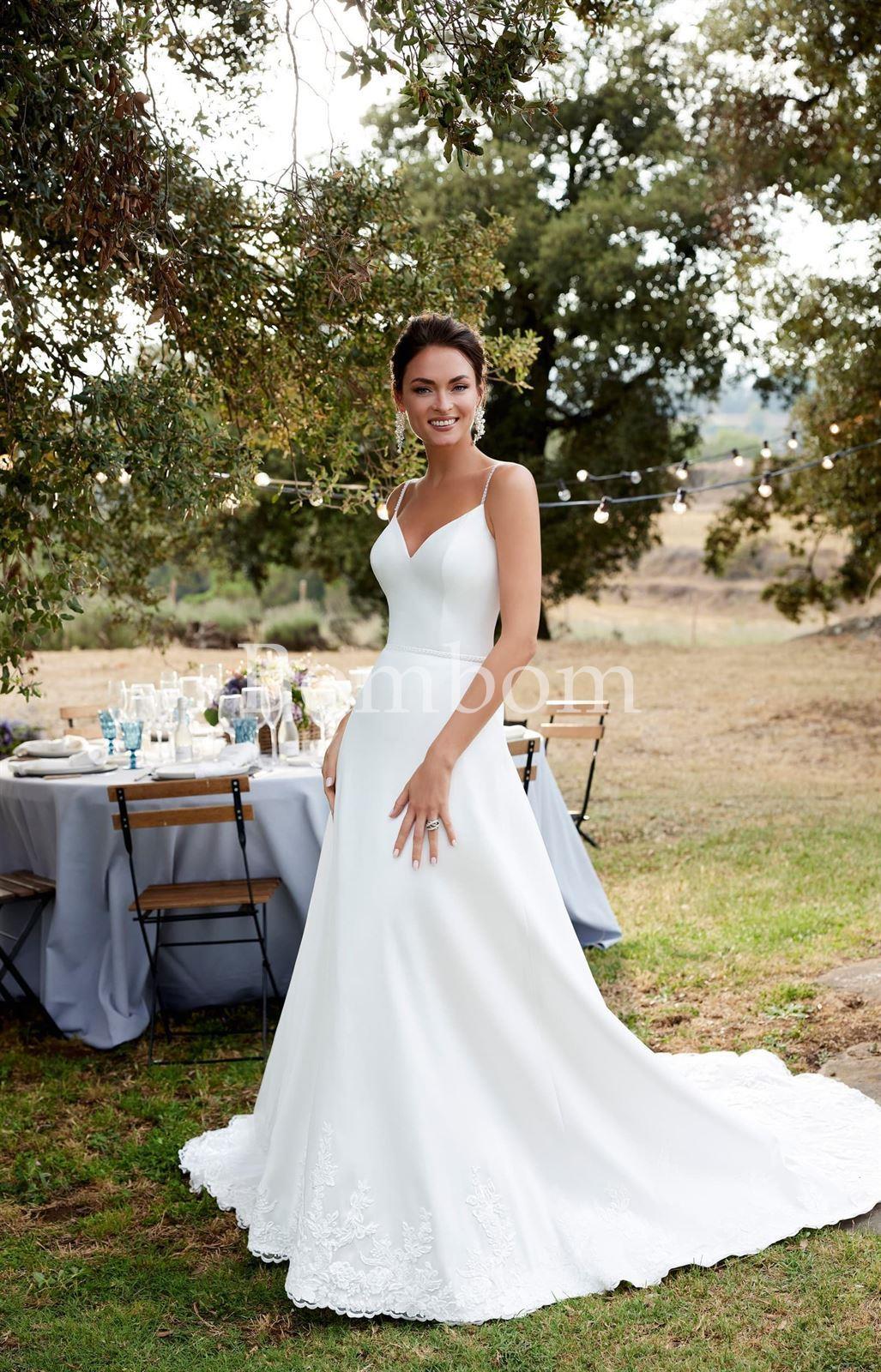 vestido de novia victoria falda desmontable - Imagen 1