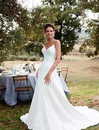 vestido de novia victoria falda desmontable - Imagen 1