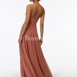 Vestido largo ceremonia color chocolate - Imagen 2