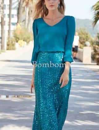 Vestido largo con mangas rf 222 Nati Jimenez - Imagen 2