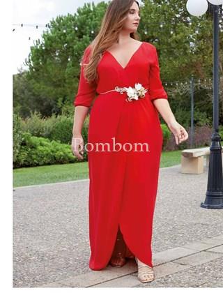 vestido largo con mangas talla grande hasta 64 - Imagen 1