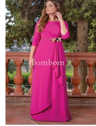 vestido largo con mangas talla grande hasta 64 - Imagen 1