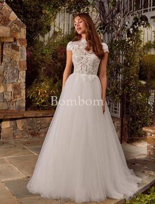 Vestido largo de novia Raquel talla extra grande - Imagen 2