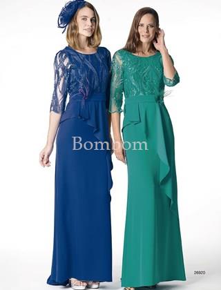 Vestido madrina largo azul o verde - Imagen 1