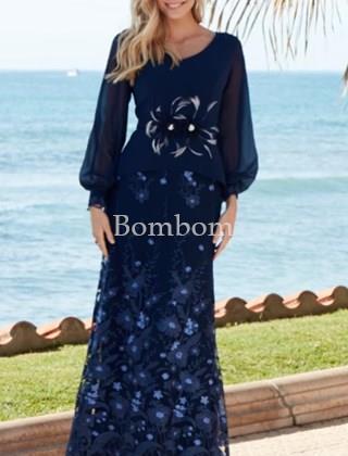 Vestido madrina Nati Jimenez ref 224 color marino (foto) - Imagen 1