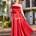 #vestido midi rojo madrina - Imagen 1