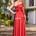 #vestido midi rojo madrina - Imagen 2