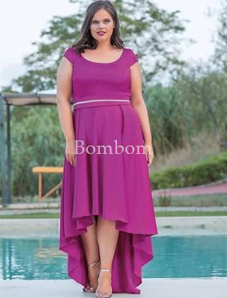 Vestido midi verde o fucsia #celestina - Imagen 1