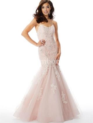 Vestido morilee 46021 sirena rosa palo - Imagen 1